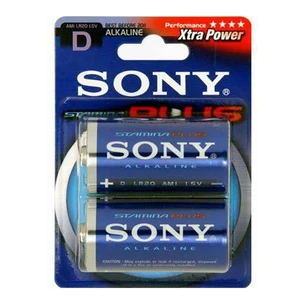 Alkáli elem typ D (LR20), SONY AM1B2D Stamina Plus, 2 db