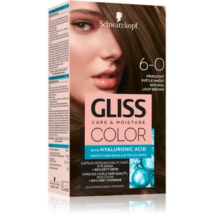 Schwarzkopf Gliss Color permanentná farba na vlasy odtieň 6-0 Natural Light Brown 2x60 ml