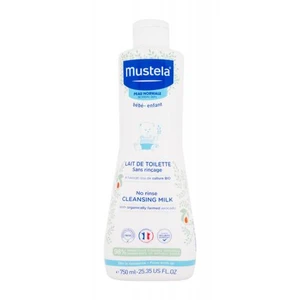 Mustela Bébé Cleansing Milk 750 ml čistiace mlieko pre deti na veľmi suchú pleť; na citlivú a podráždenú pleť