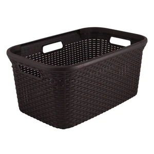 Hnedý kôš na bielizeň Curver Style Basket, 45 l