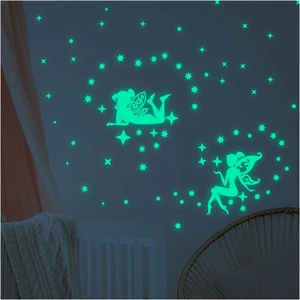 Sada nástenných detských svietiacich samolepiek Ambiance Glow In The Dark Big Fairies