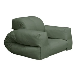 Rozkladacie kreslo so zeleným poťahom Karup Design Hippo Olive Green