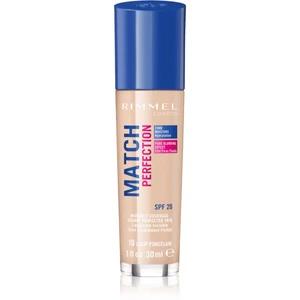 Rimmel Match Perfection tekutý make-up SPF 20 odstín 010 Ligh Porcelain 30 ml