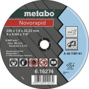 Řezný kotouč rovný Metabo 616274000, Novorapid Průměr 230 mm 25 ks