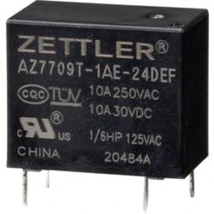 Zettler Electronics AZ7709T-1AE-24DEF napájecí relé 24 V/AC 10 A 1 ks