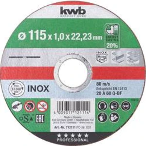 Řezný kotouč rovný kwb 712111 Průměr 115 mm 1 ks