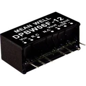 DC/DC měnič napětí, modul Mean Well DPBW06F-15, 200 mA, 6 W, Počet výstupů 2 x