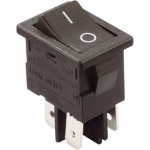 Kolébkový spínač Arcolectric H8550VBACA, 2x vyp/zap, 250 V/AC, 10 A, černá