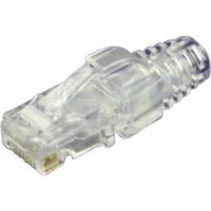 Konektor RJ45 BEL Stewart Connectors SS-39100-008, zástrčka rovná, Snap-In, transparentní