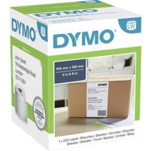 Páska do štítkovače Dymo LW, S0904980, bílá/černá, 104 x 159 mm, 220 ks