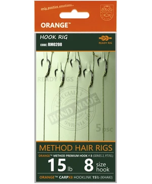 Life orange návazce method hair rigs s2 15 lb 5 ks - 8