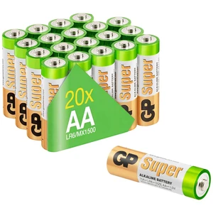 GP Batteries Super tužková batéria typu AA alkalicko-mangánová  1.5 V 20 ks