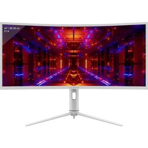 LC Power LC-M34-UWQHD-144-C-K herný monitor 86.4 cm (34 palca) En.trieda 2021 G (A - G) 3440 x 1440 Pixel UWQHD 1 ms Dis