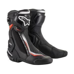 Dámské moto boty Alpinestars SMX Plus 2 černá/bílá/červená fluo  černá/bílá/červená fluo  41