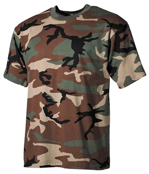 Bavlnené tričko US army MFH® s krátkym rukávom – US woodland (Farba: US woodland, Veľkosť: 3XL)