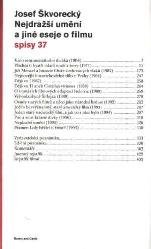 Nejdražší umění a jiné eseje o filmu (spisy-svazek 37) - Josef Škvorecký - e-kniha