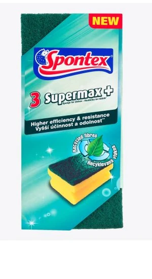 Spontex Supermax+ houba tvarovaná velká 3ks