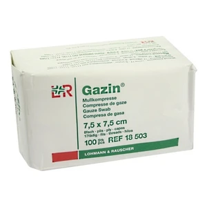 Gáza hydrofilné skladaná kompr.Gazin 7.5x7.5cm / 100ks