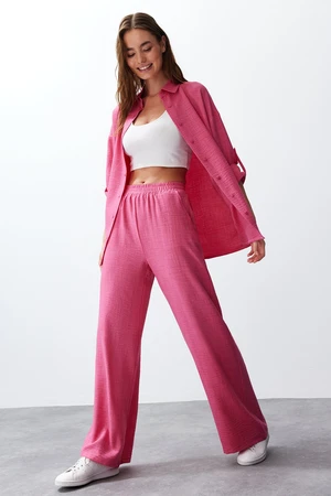 Trendyol Fuchsia Shirt Trousers Woven Bottom-Top Set