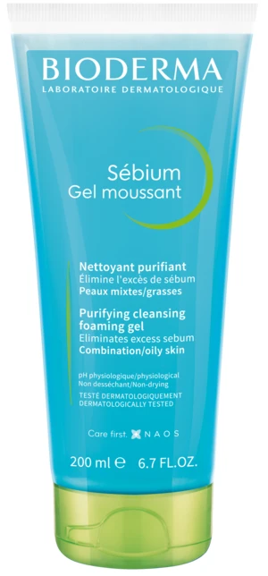 BIODERMA Sébium Gel moussant jemný čisticí gel pro smíšenou a mastnou pleť 200 ml