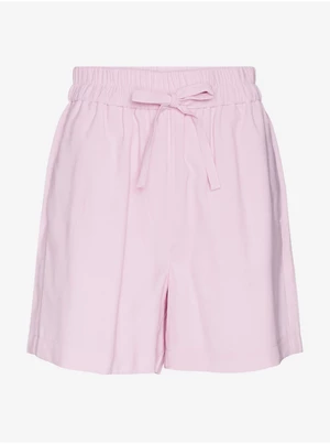 Light pink women's shorts Vero Moda Carmen