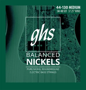 GHS 4700-5M-NB Balanced Nickels - Medium 44-130 Set de 5 corzi pentru bas