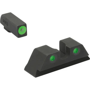 Tríciové mieridlá Hyper-Bright™ Pištoľ Set Meprolight® / zelená muška, zelené plexi (Farba: Čierna, Model zbrane: 1911 WEDGE - RAPTOR/COVERT/WARRIOR)