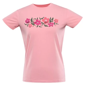 Women's pink T-shirt NAX NERGA