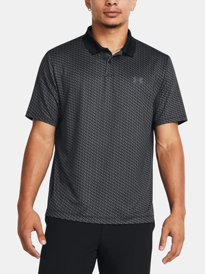 Čierne vzorované športové polo tričko Under Armour UA Perf 3.0 Printed Polo