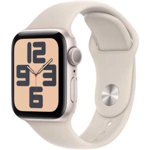 APPLE Watch SE GPS 40mm Starlight Aluminium Case with Starlight Sport Band - M/L