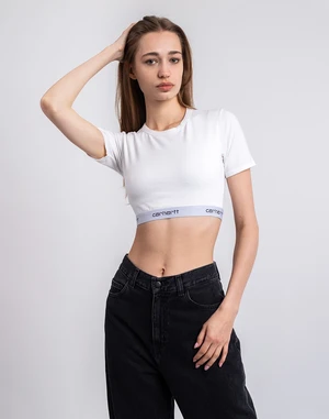 Tričko Carhartt WIP W' Script Crop Top White