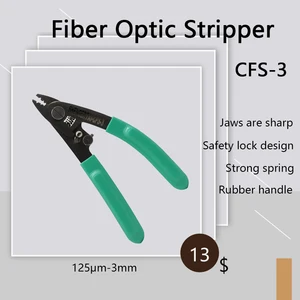 3 Holes Fiber Optic Stripper CFS-3 Suitable for Stripping 125μm-3mm Loose Tube Free Shipping