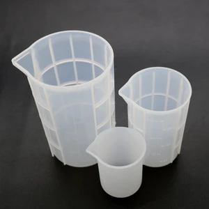 Silicone Measuring Cup Tools for UV Resin Epoxy Molding Silicone Dispensing Cup Dispensing Cups 100ML 300ML 750ML