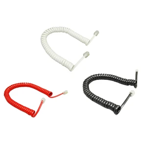 Telephone Phone Handset Cable Cord, Coiled 6 Feet coiled Landline Phone Handset Cable Cord RJ9 4P4C .