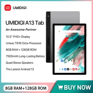 UMIDIGI A13 Tab Smart Tablet 10.51 Inch FHD+ 8GB+128GB 7500mAh Unisoc T616 Octa Core 18W Fast Charge 13MP Android 13 Cellphones