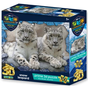 PRIME 3D PUZZLE - GES Sněžní leopardi 100 dílků