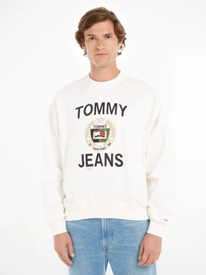 Tommy Jeans Boxy Luxe Mikina Bílá