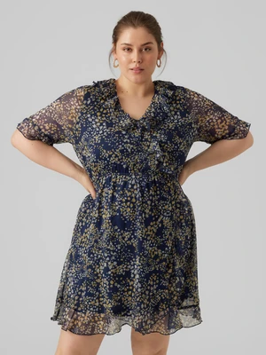 Vero Moda Curve Dora Šaty Modrá