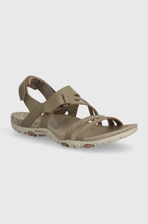 Kožené sandále Merrell SANDSPUR ROSE CONVERT dámske, béžová farba, J003424