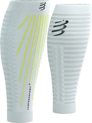 Compressport R2 Aero White/Safety Yellow T2 Rękawy na łydki dla biegaczy