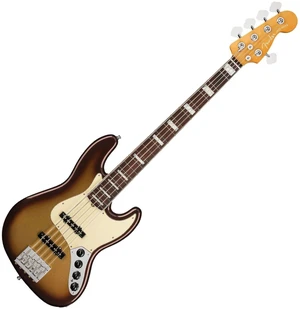 Fender American Ultra Jazz Bass V RW Mocha Burst 5-saitiger E-Bass, 5-Saiter E-Bass