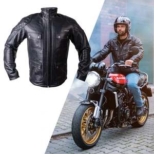 Kožená moto bunda W-TEC Valebravo  černá  XL