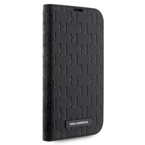 Flipové pouzdro Karl Lagerfeld PU Saffiano Monogram Book pro Apple iPhone 13 Pro Max, černá