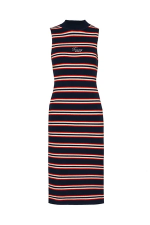 Tommy Jeans Dress - TJW SIDE SLIT STRIPE DRESS blue