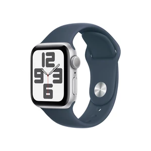 Apple Watch SE 40 mm sport band M/L smart hodinky Silver/Storm Blue