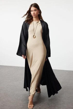 Trendyol Black Self-patterned Woven Cape & Abaya & Abaya