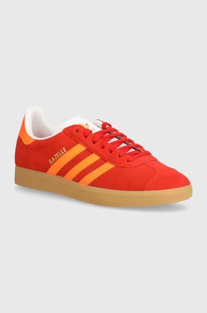 Semišové sneakers boty adidas Originals Gazelle červená barva, JI1374