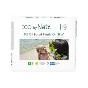 ECO BY NATY Plenky Naty Newborn 2 - 5 kg, 25 ks