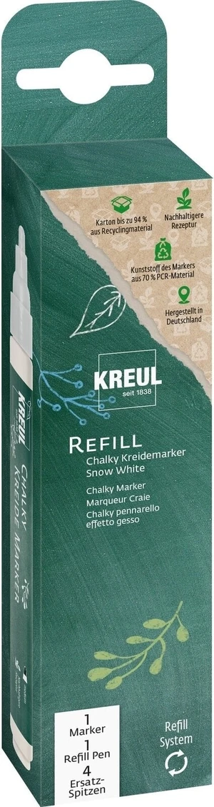 Kreul 22710 Nachfüllung für Kreidemarker White 4 x 25 ml