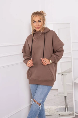 Mocca insulated turtleneck sweatshirt